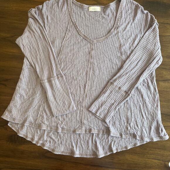 Altar’d State Tunic Style Flowy Top Waffle-knit Texture Size S Dusty Mauve - Picture 1 of 9